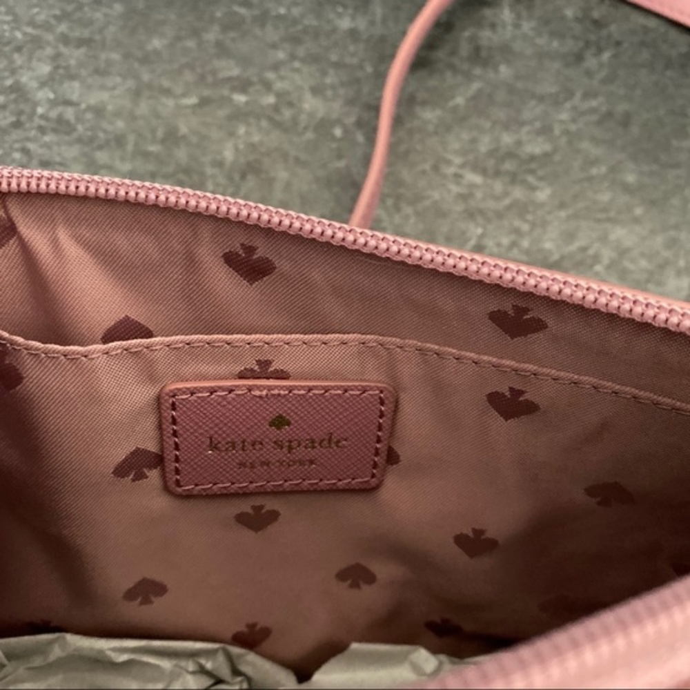 KATE SPADE NWT Greta Court Glitter Crossbody and Card Holder Pink - Picture 5 of 8